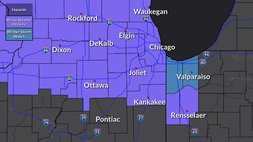 Latest winter storm expected to blanket Chicago with up to 5 inches of snow by Sunday morning
