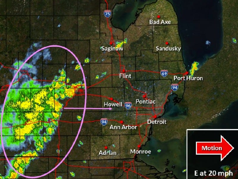 Radar in southeast Michigan