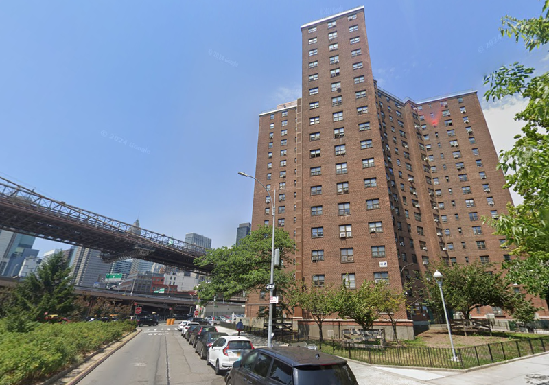 180 South St. in Two Bridges, Manhattan, is part of NYCHA's Alfred E. Smith Houses. On Friday, a shih tzu was found to have been thrown down the building's trash chute.