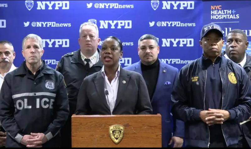 Machete allegedly used to attack NYPD officers near Times Square during ball drop celebration