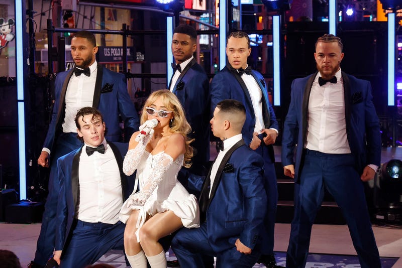 Sabrina Carpenter performs during New Year's Eve in Times Square on Dec. 31, 2023.