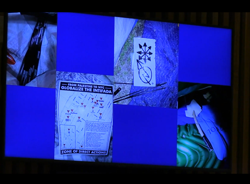 NYPD brass said they're concerned about imagery found on items at the scene, suggesting outside agitators were trying to influence students and provoke chaos