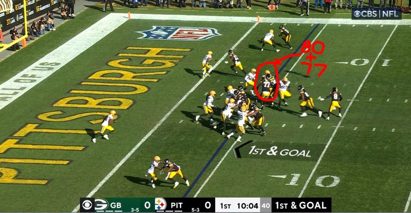Najee Harris TD run vs GB