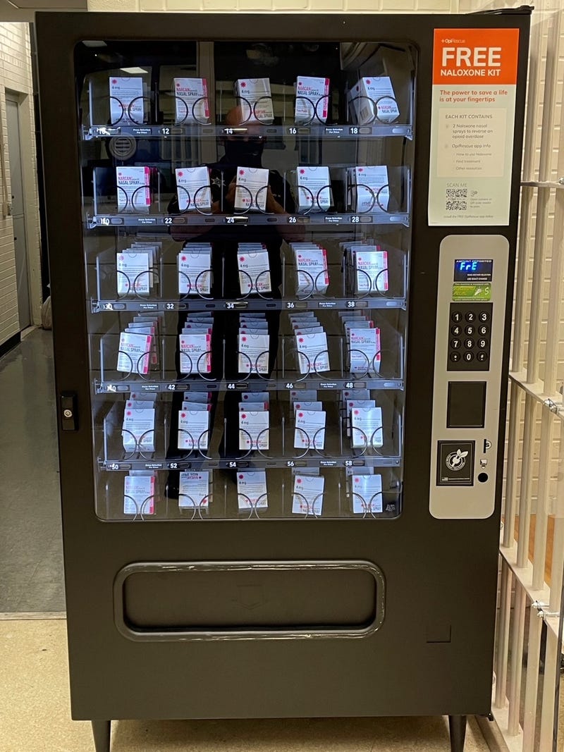 Narcan vending machine at the Oakland County Jail in Pontiac
