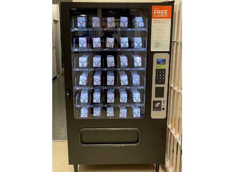 Narcan vending machine at the Oakland County Jail