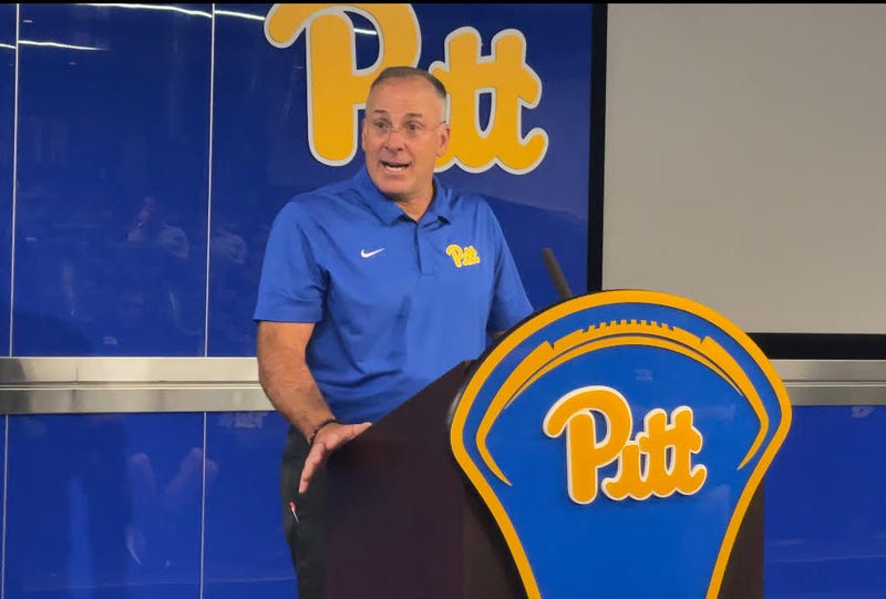Pat Narduzzi at podium
