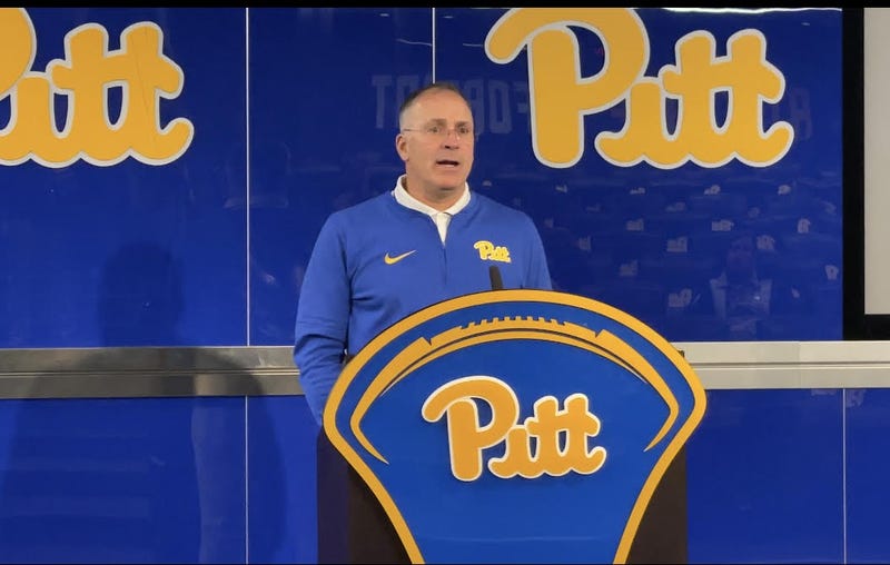 Pat Narduzzi at podium