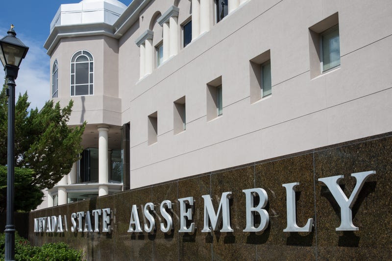 An exterior shot of the Nevada Assembly building in Carson City