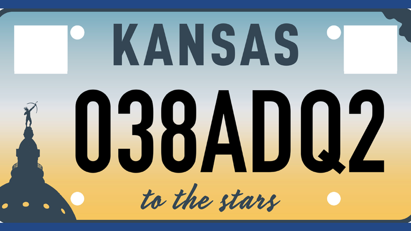 The winning design of the Kansas license plate competition