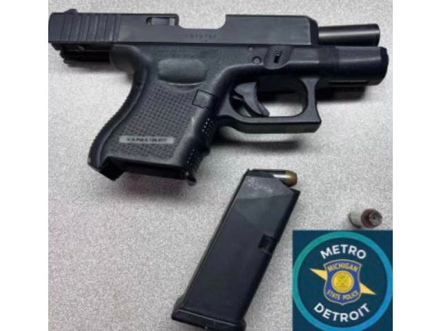 Glock 40 caliber pistol seized during traffic stop