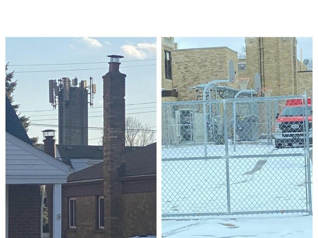 New 5G cell phone tower installed on the roof of a Wyandotte elementary school.