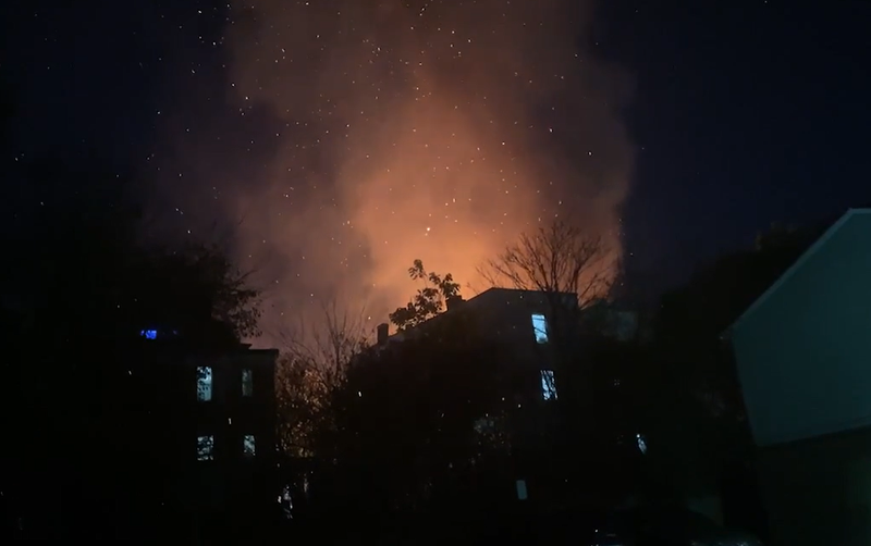 Four firefighters were injured in the response after a fire broke out in Newark on Friday night.