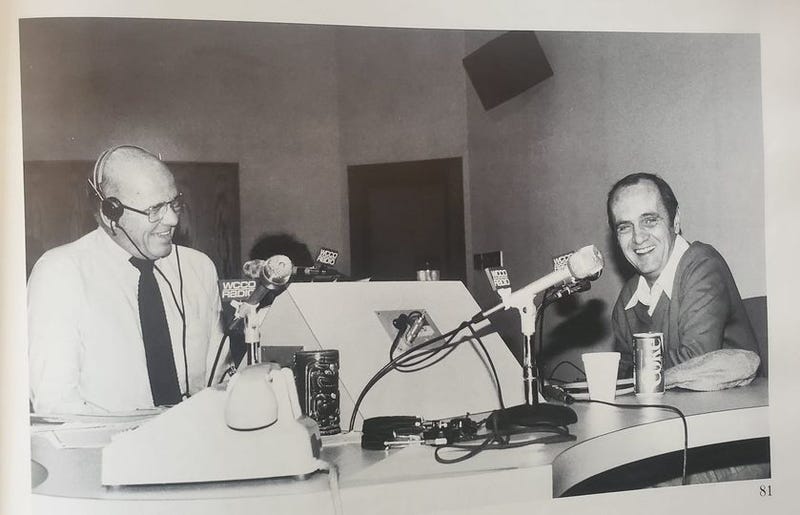 WCCO's Howard Viken (L) and Bob Newhart (R) in the 'CCO studios in the 1980s. 