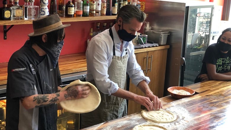 Newsom makes stop in Oakland, announces $4B in grants to small businesses