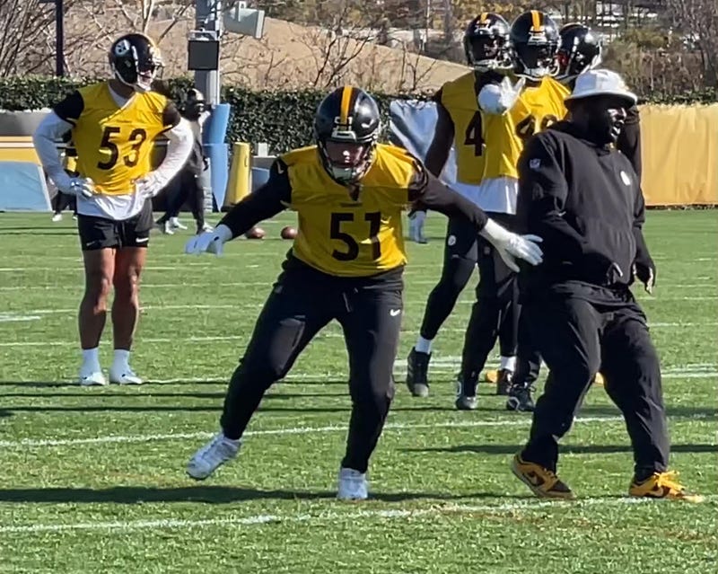 Nick Herbig at practice
