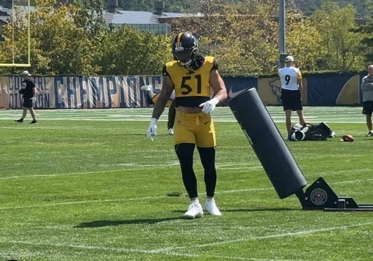 Nick Herbig at practice