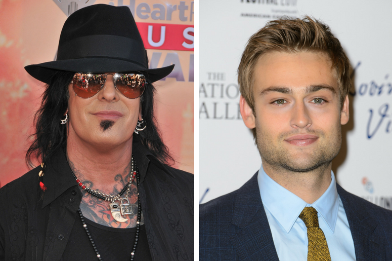 Douglas Booth and Nikki Sixx 