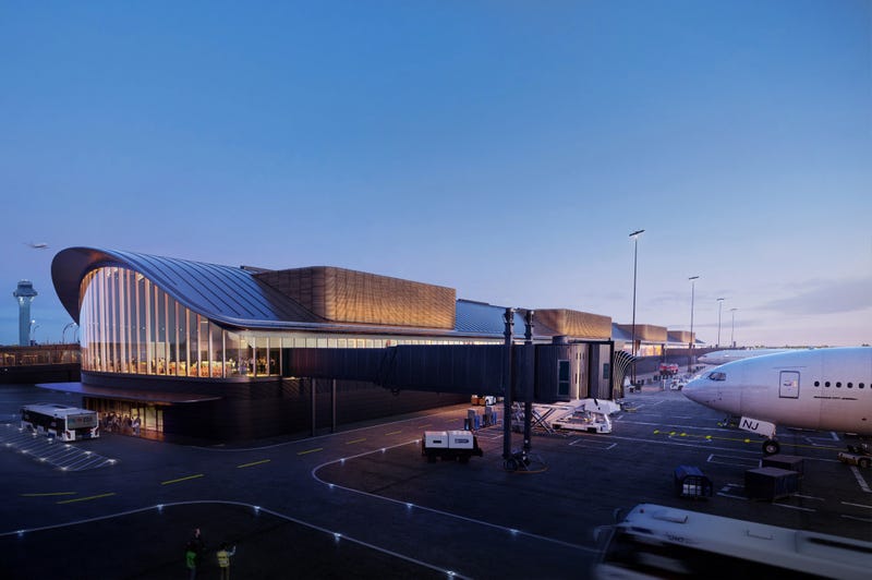 This rendering shows the north end of the planned concourse.