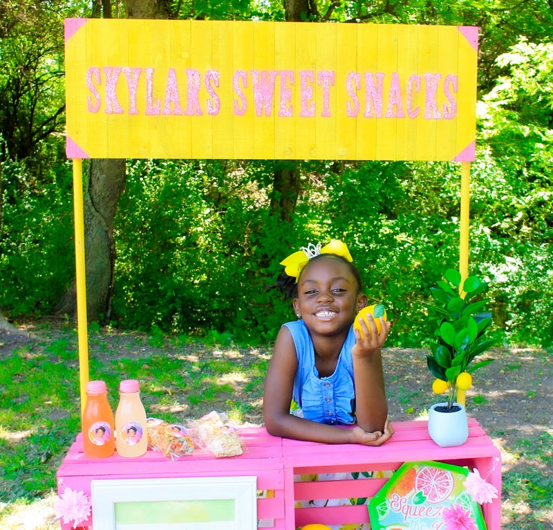 Skylar Lewis, 9, won a contest set up by the nonprofit LemonadeDay.org and Governor's Commission for Women for her lemonade stand, Skylar's Sweet Snacks.