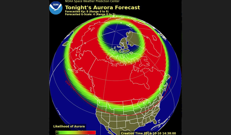 Northern Lights Forecast for October 10 into 11