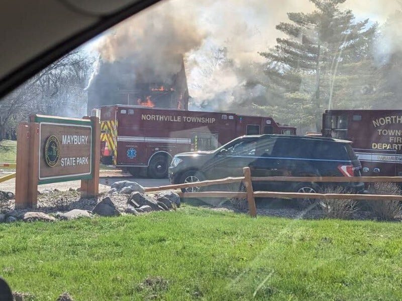 Fire training exercises at Maybury State Park