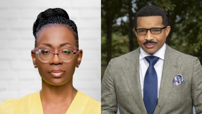 (L TO R) "Senator" Nina Turner "The Rashad Richey Morning Show" Host Dr. Rashad Richey