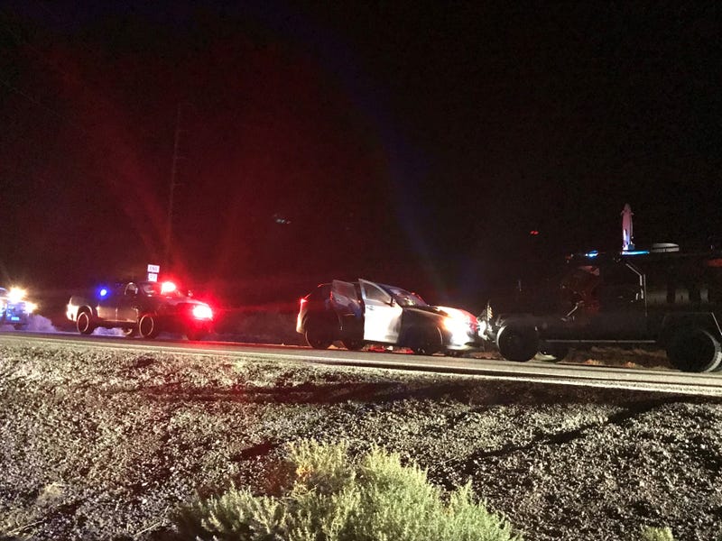 Scene of a shooting involving Nye County deputies on April 11th, 2022