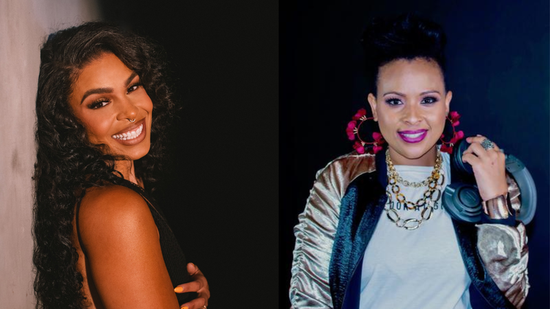 (L To R) "American singer and actress" Jordan Sparks "Good Vibes" Host DJ. Ms. Eclectic