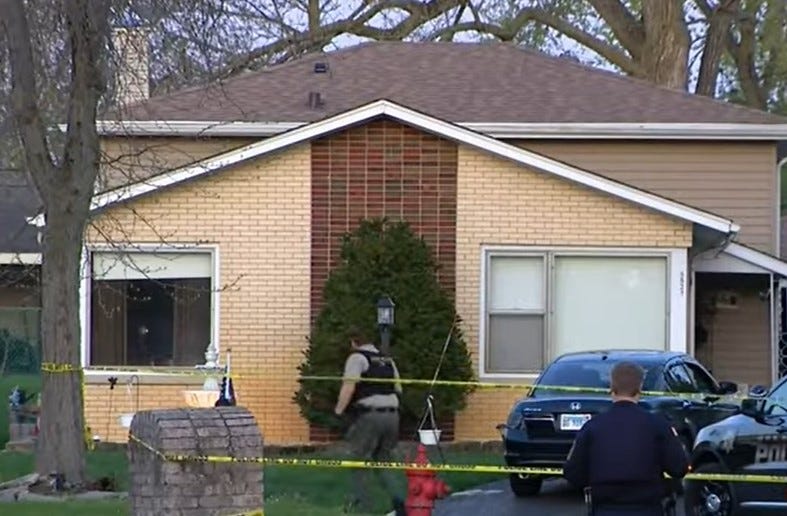 crime scene outside house