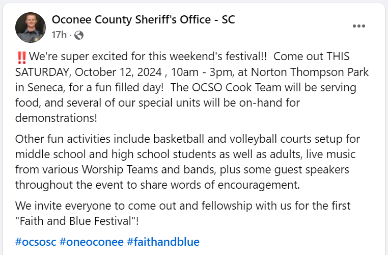 OCSO FB page