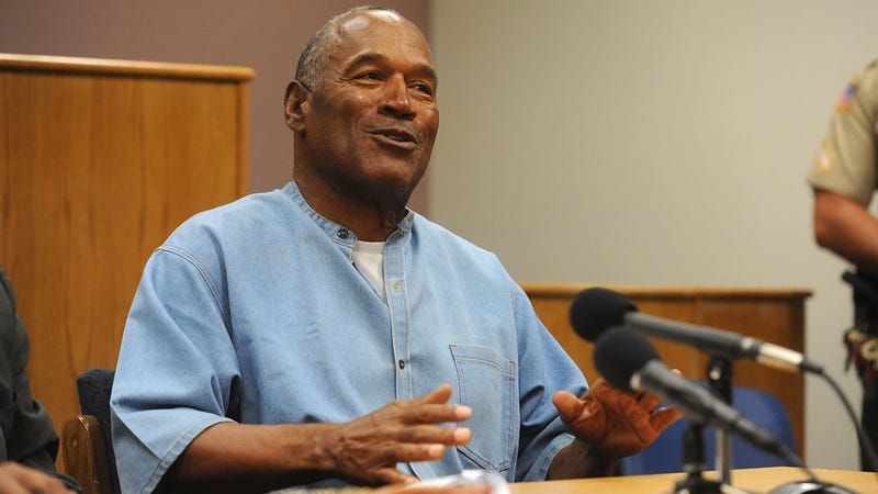 O.J. Simpson attends a parole hearing at Lovelock Correctional Center July 20, 2017 in Lovelock, Nevada. Simpson is serving a nine to 33 year prison term for a 2007 armed robbery and kidnapping conviction.