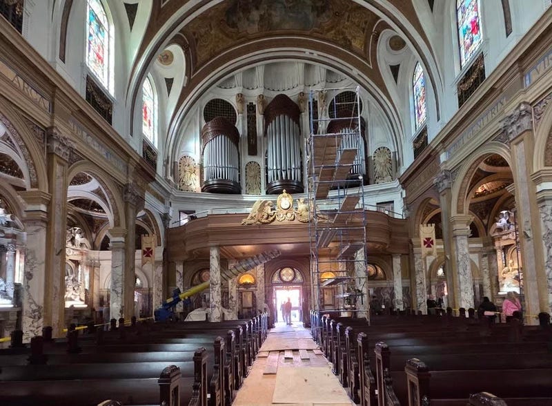 Interior restoration underway at OLV Basilica and National Shrine