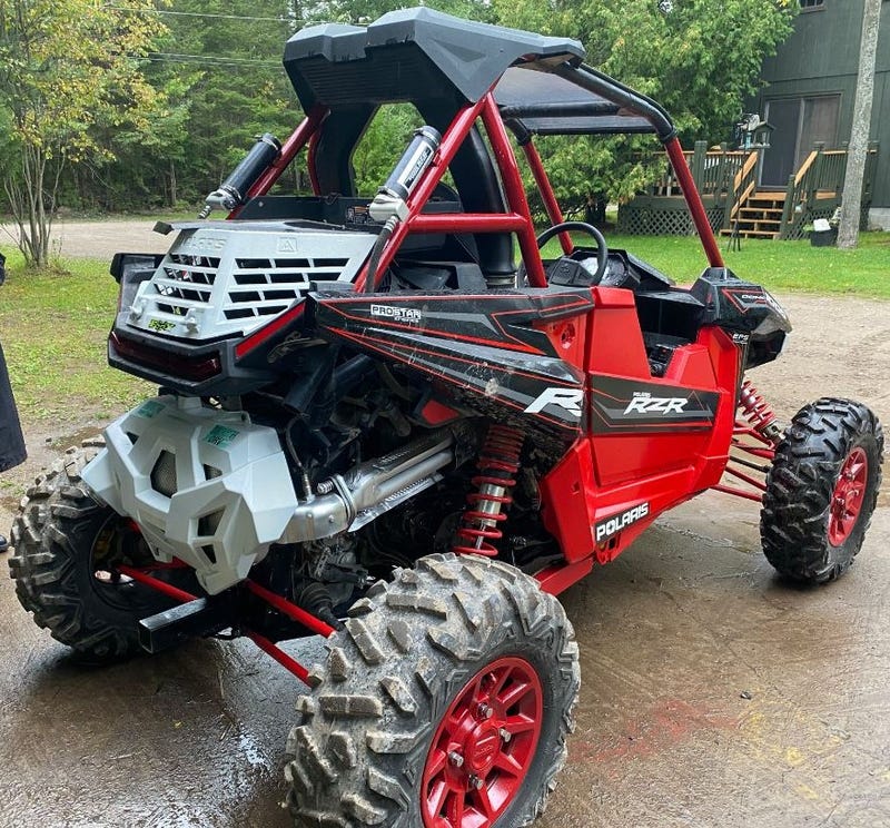 The vehicle is seen after it was repainted