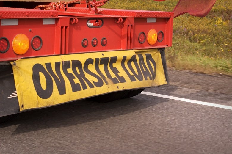 Oversize Load sign