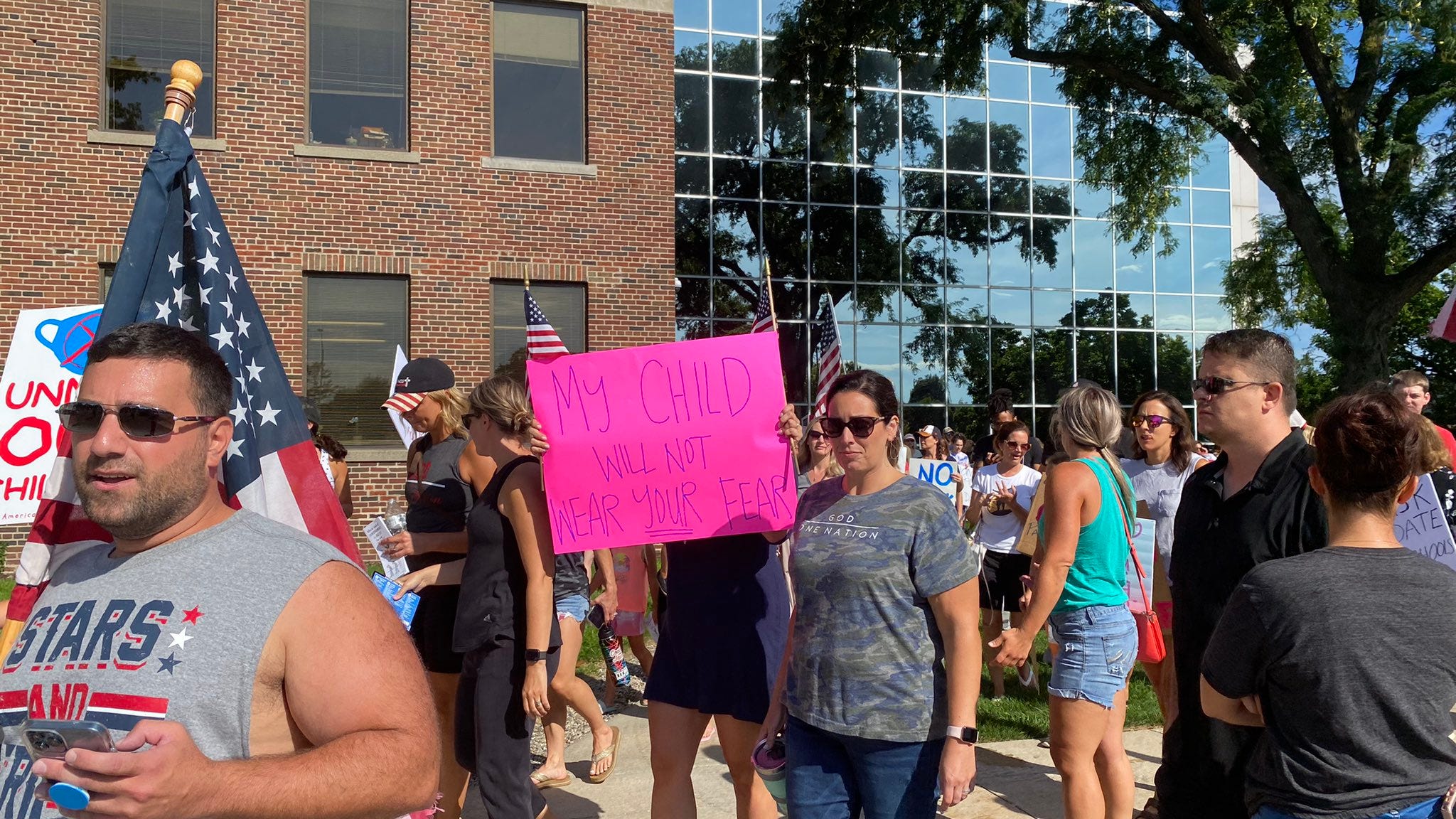 'My child, my choice': parents protest Oakland County's school mask mandate