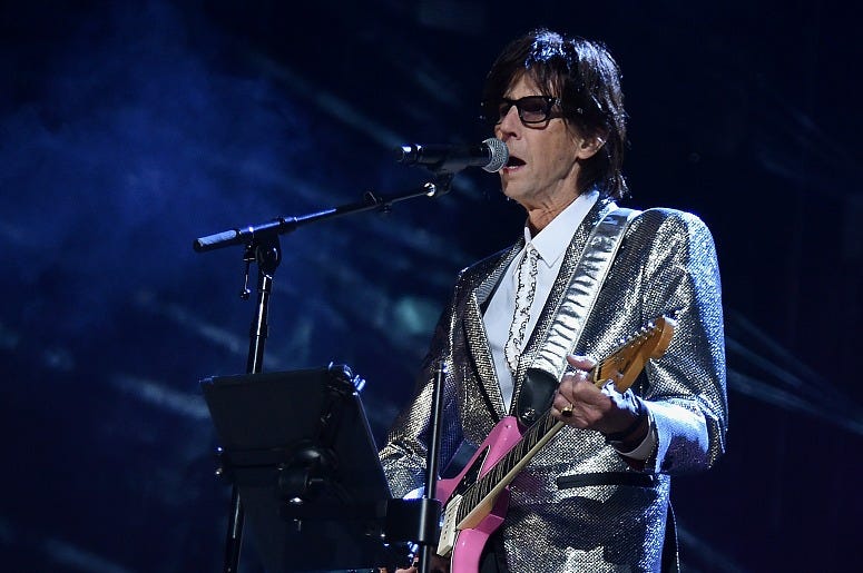 Ric Ocasek of the Cars performs during the 33rd Annual Rock & Roll Hall of Fame Induction Ceremony.