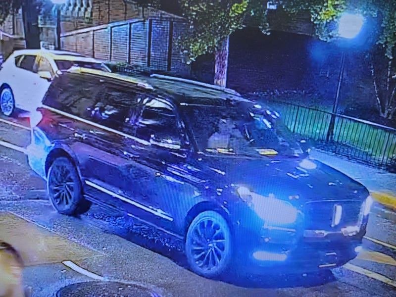 A black Lincoln SUV wanted in connection with the Oct. 20 theft of the Israeli flag at Hoboken City Hall.