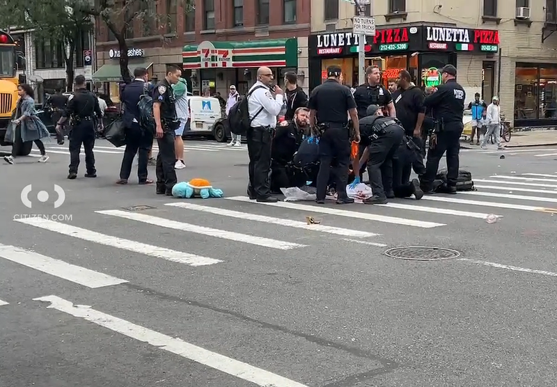 The officer was slashed at East 20th Street and Third Avenue on Tuesday afternoon