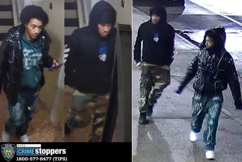 Police are searching for two men after an NYPD officer was struck by an SUV on the Harlem River Drive