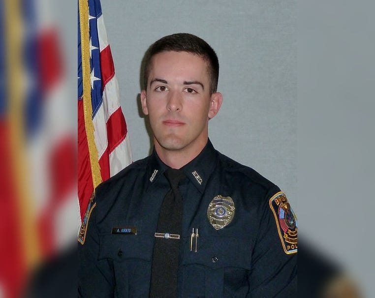 Officer Alec Iurato underwent surgery for a serious gunshot wound and is recovering