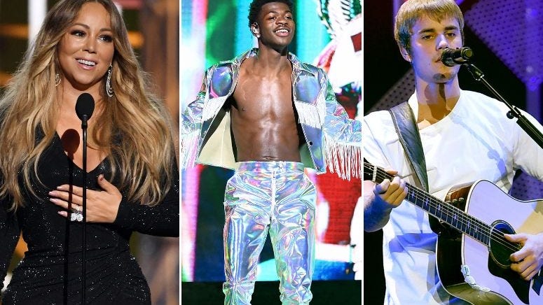 Mariah Carey and Justin Bieber Congratulate Lil Nas X on His Record-Breaking Week