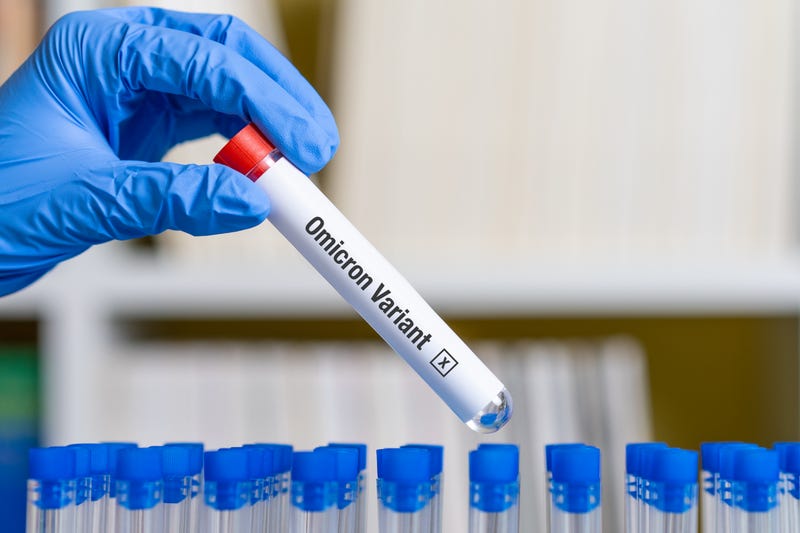 A vial of the Omnicron Covid-19 variant