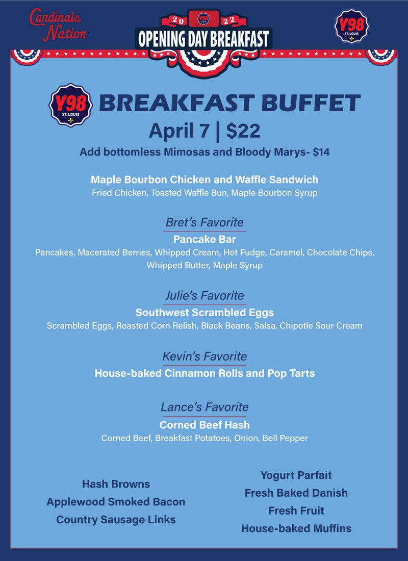 Breakfast Buffet Menu