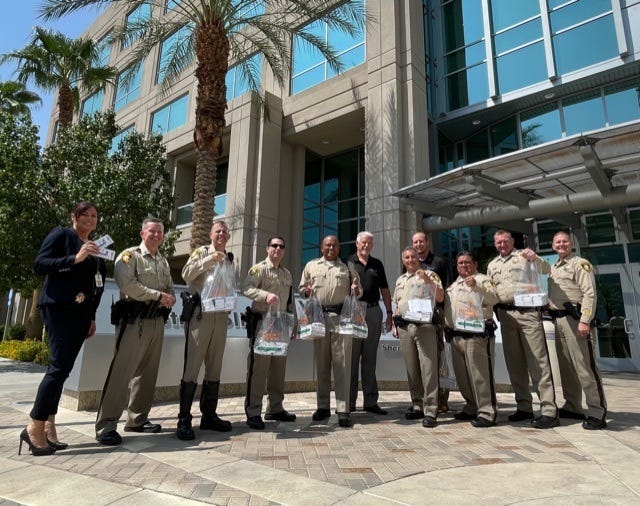 Las Vegas Metro Police officers gather to kick off the Operation Chill promotion on August 11th, 2021