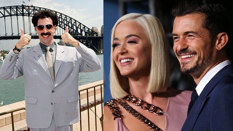 Borat gave Katy Perry a perfect birthday gift, thanks to Orlando Bloom