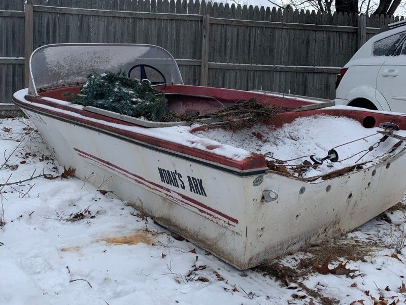 Abandoned boat "Noah's Ark."