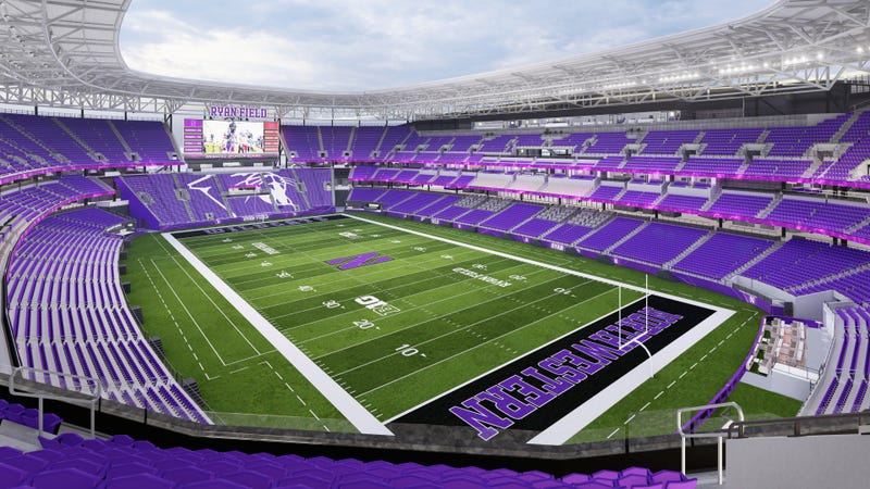 A rendering shows how the inside of a newly renovated Ryan Field may look, after an $850 million project is complete.
