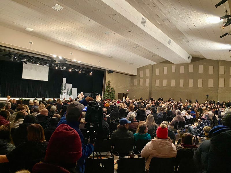 Prayer vigil at LakePoint Community Church in Oxford.