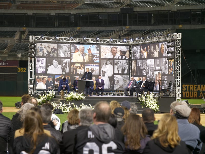 Thousands attended John Madden's public memorial.
