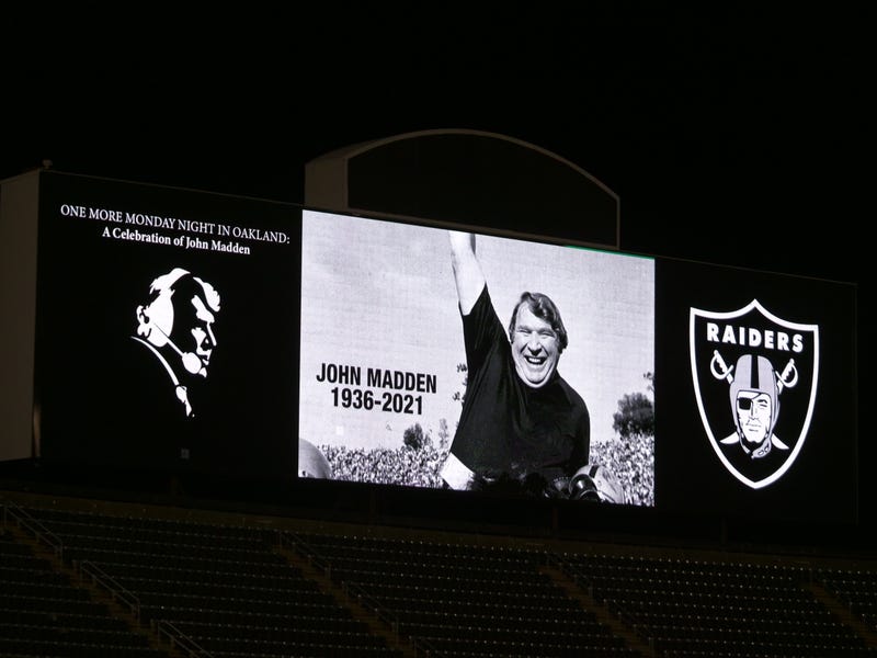 John Madden was honored with a public memorial in Oakland.